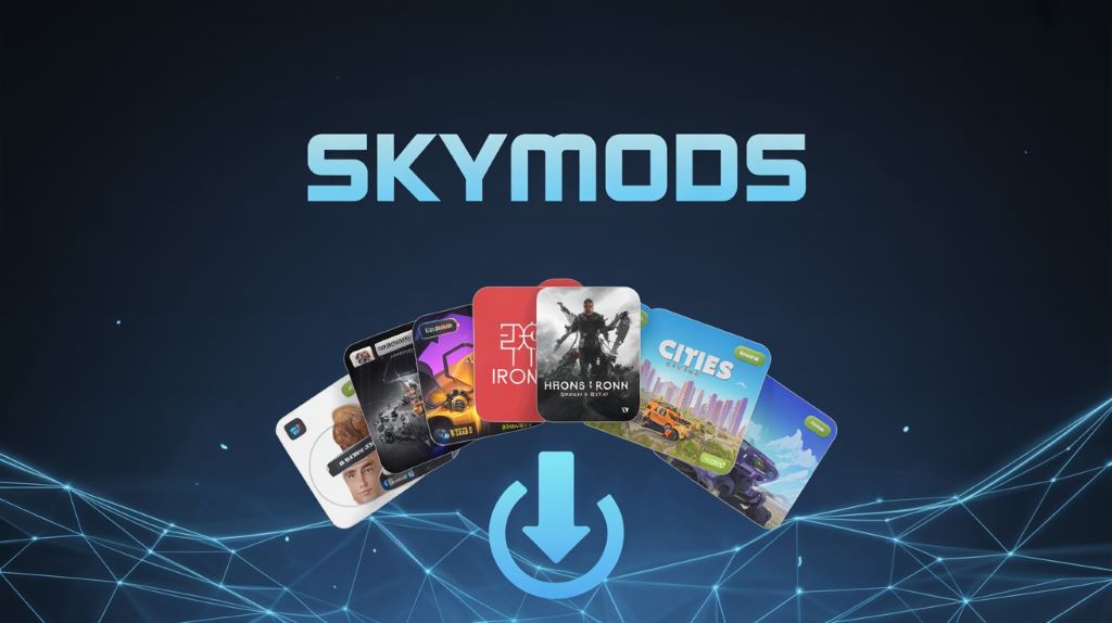 Skymods homepage screenshot